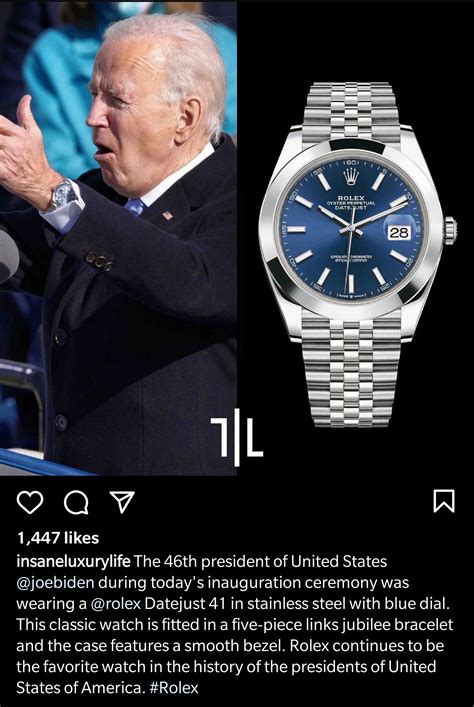 watch Joe Biden wear a datejust